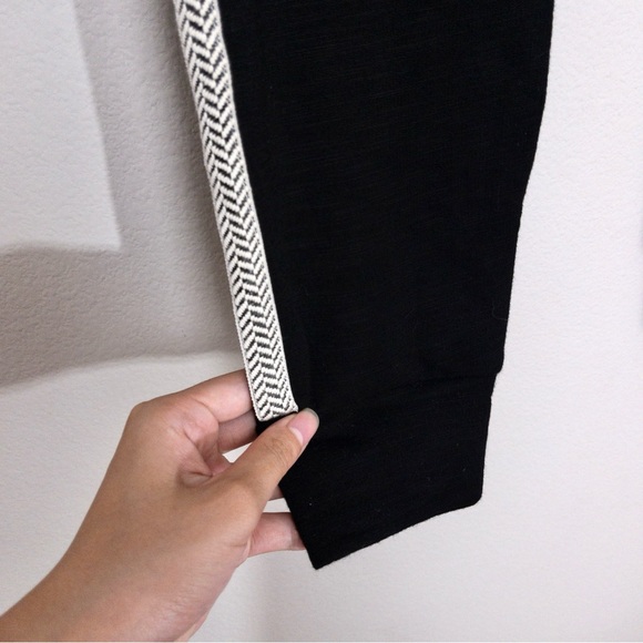 NWT Monrow Supersoft Skinny Sweatpants L Vintage Black Chevron Joggers REVOLVE - Picture 6 of 10